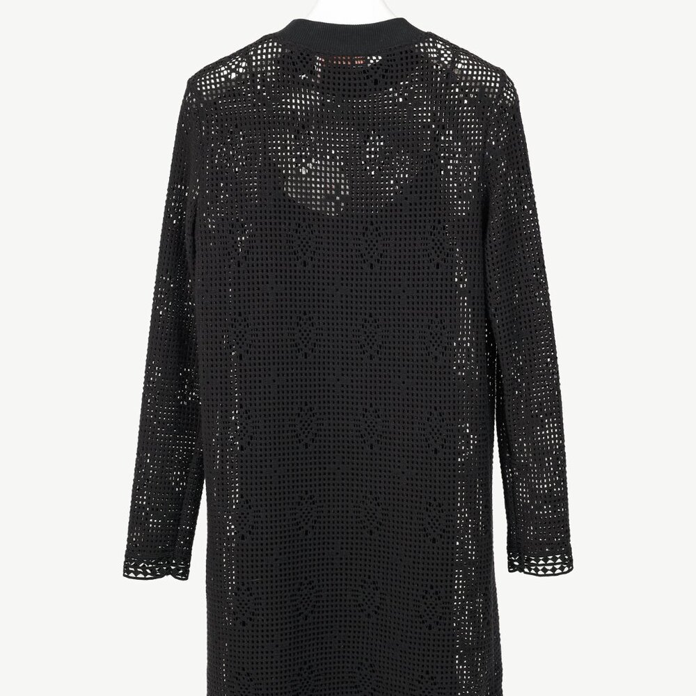 See by Chloe Black Crochet Long-Sleeve Mini Dress - Picture 2 of 8